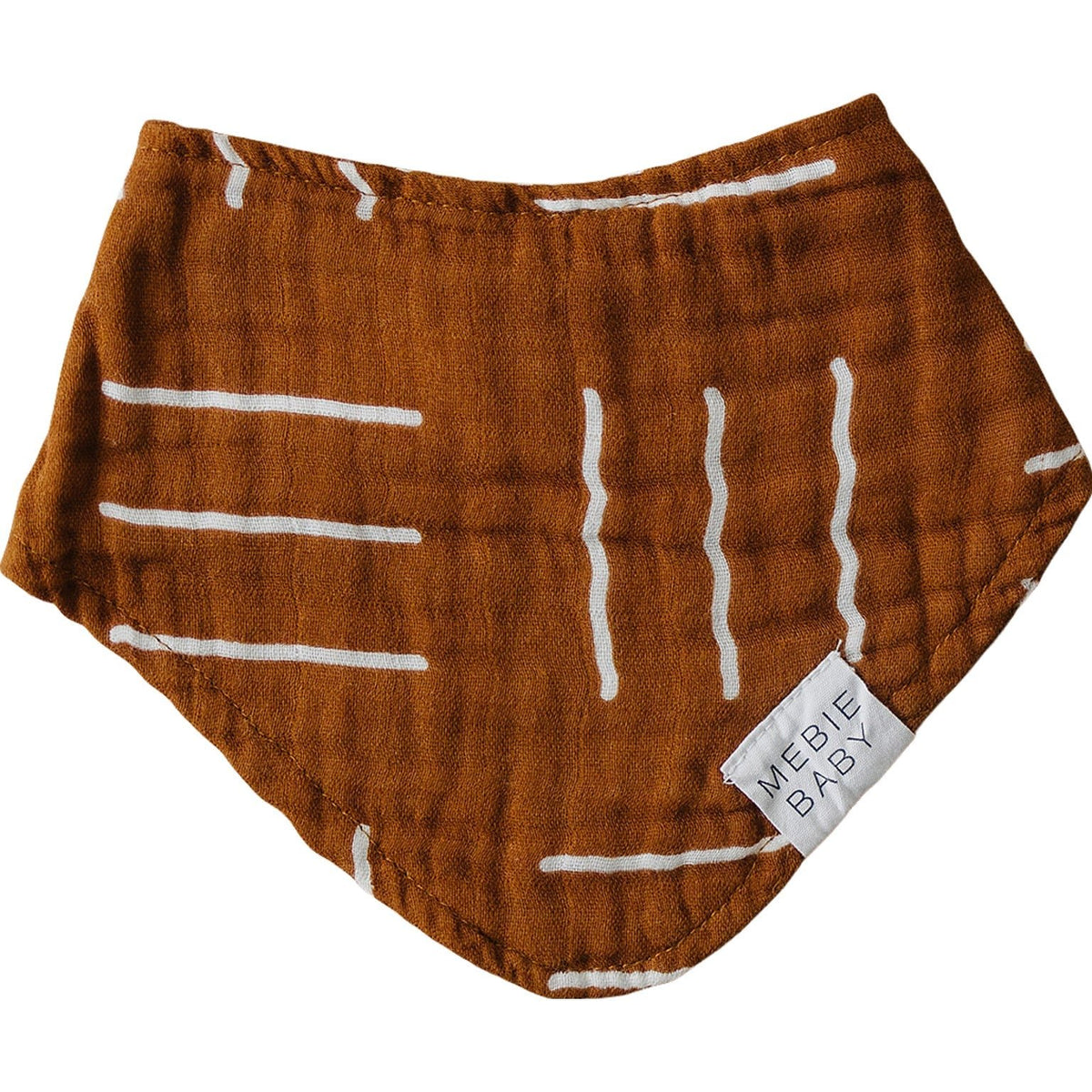 Mebie Baby Mustard Mudcloth Muslin Bib Mebie Baby Soft Absorbent For Babies - 