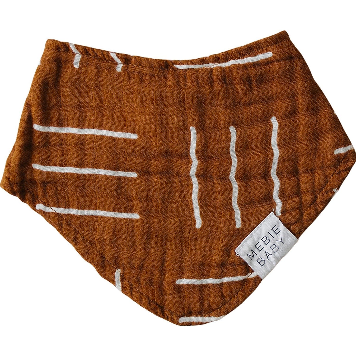 Mebie Baby Mustard Mudcloth Muslin Bib Mebie Baby Soft Absorbent For Babies - 