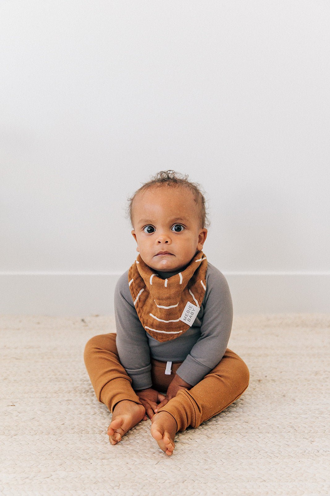 Mebie Baby Mustard Mudcloth Muslin Bib Mebie Baby Soft Absorbent For Babies - 