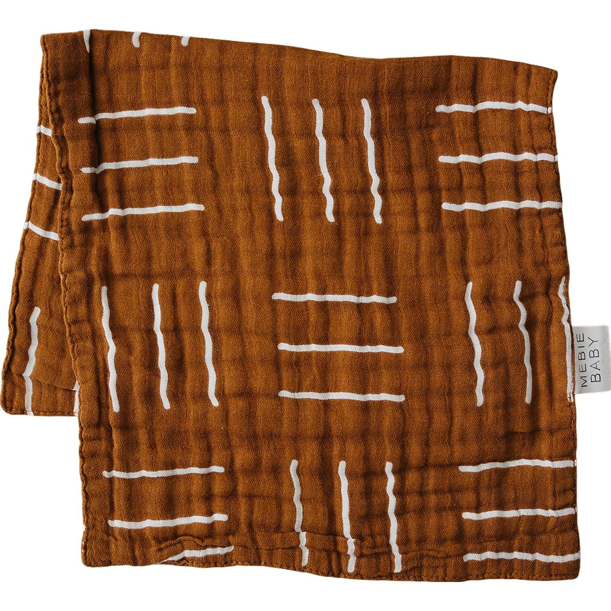 Mebie Baby Mustard Mudcloth Muslin Burp Cloth for Newborns by Mebie Baby - 