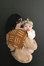 Mebie Baby Mustard Mudcloth Muslin Burp Cloth for Newborns by Mebie Baby - 