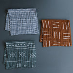 Mebie Baby Mustard Mudcloth Muslin Burp Cloth for Newborns by Mebie Baby - 