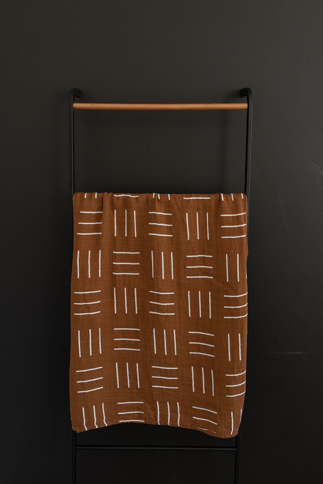 Mebie Baby Mustard Mudcloth Muslin Swaddle Blanket 100 Percent Cotton - 