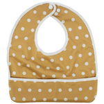 Texas Tushies Mustard Polka Dots Baby Bib with Pocket for Messy Eaters - Baby & Toddler > Nursing & Feeding > Bibs Baby & Toddler Clothing
