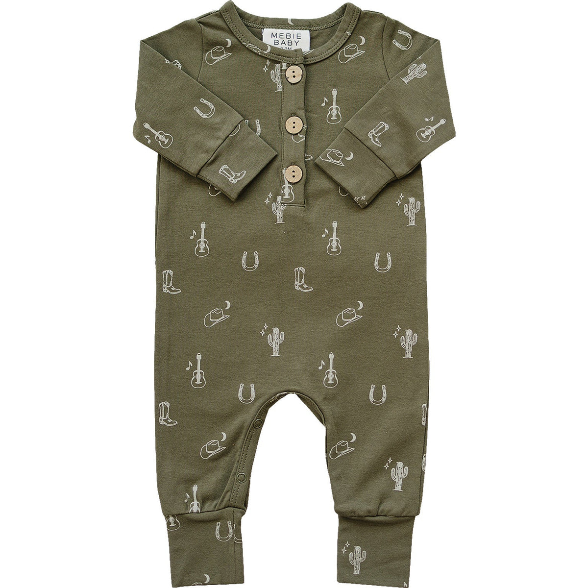 Nashville Long Sleeve Button Romper - Baby & Toddler Clothing, Button, Clothing | Everetts Place