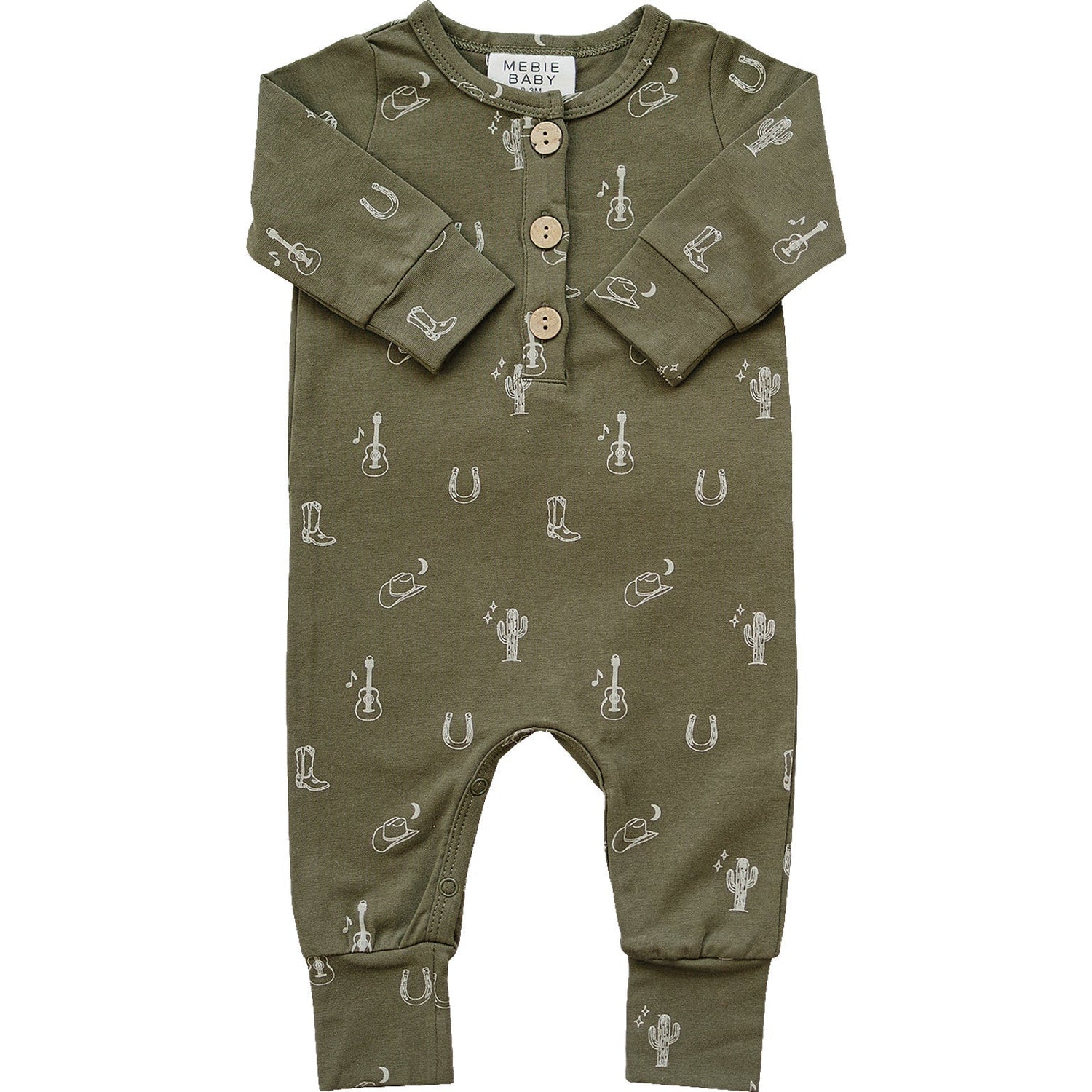 Nashville Long Sleeve Button Romper - Baby & Toddler Clothing, Button, Clothing | Everetts Place