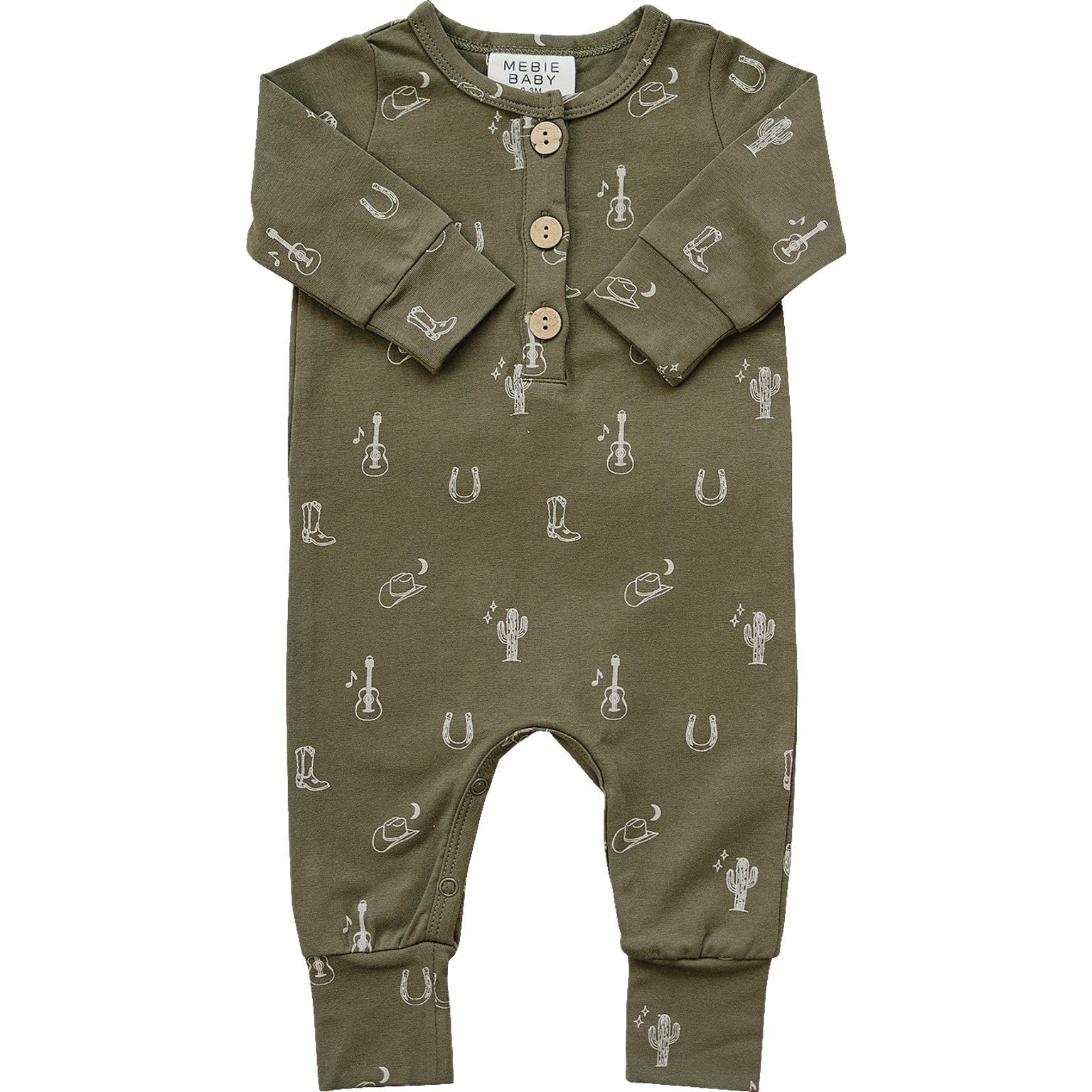 Nashville Long Sleeve Button Romper - Baby & Toddler Clothing, Button, Clothing | Everetts Place
