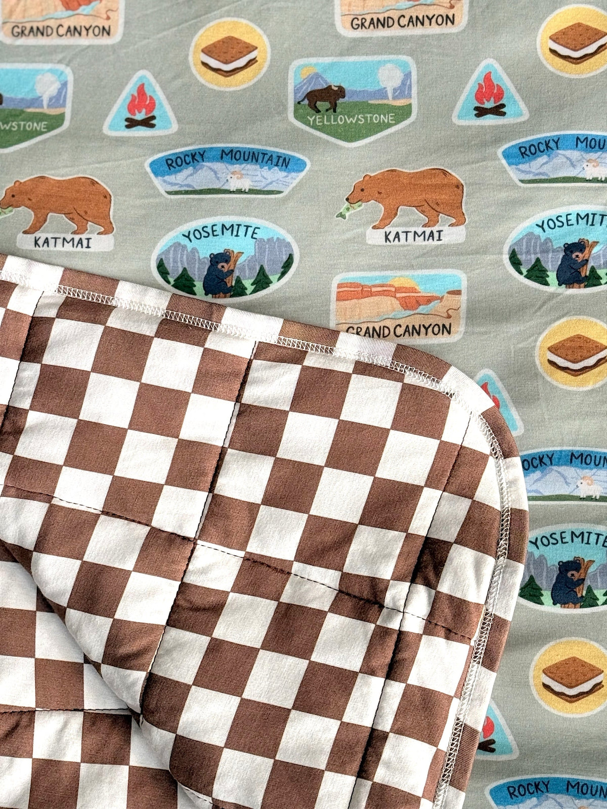 National Parks Reversible Bamboo Blanket – Adult 85x65 | 2.0 TOG Midweight by Rayn’s Tiny Stitches