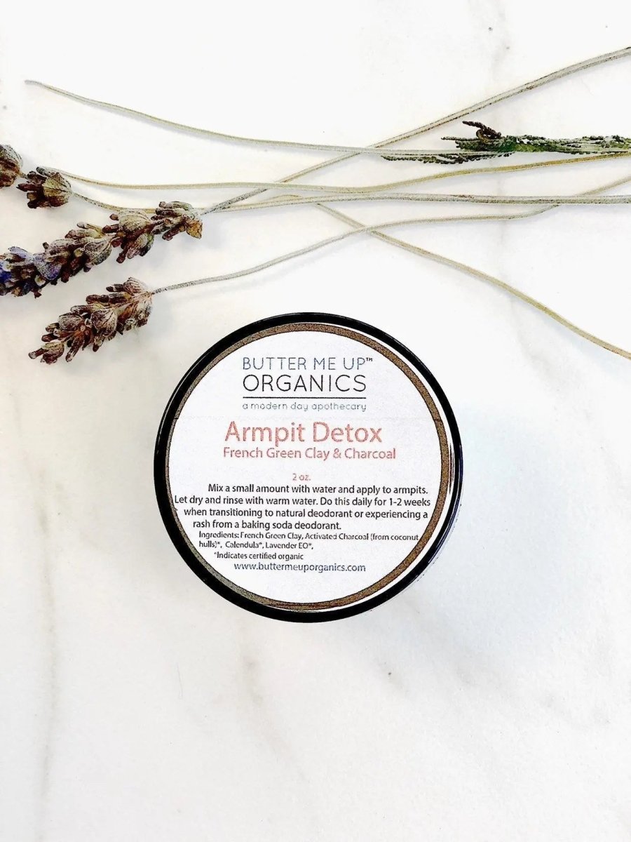 Butter Me Up Organics Natural Arm Pit Detox Deodorant Transition Formula for Health Conscious Users - 