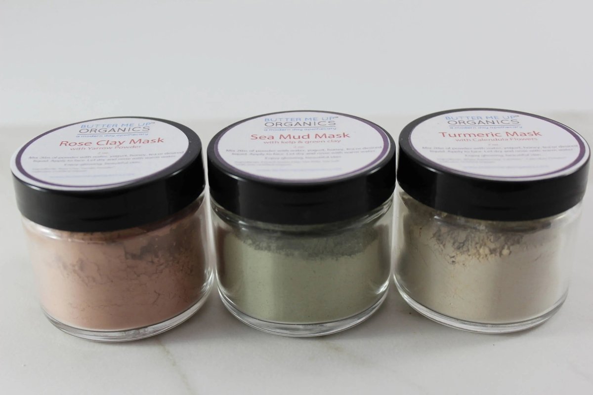 Natural Clay Face Mask Trio with Detoxifying Ingredients for Glowing Skin - Everetts Place