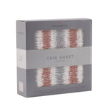 Newcastle Classics Natural Cotton Muslin Crib Sheet with Western Stripe Design for Babies - 