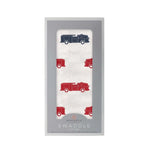 Newcastle Classics Natural Cotton Muslin Swaddle Blanket with Fire Trucks Design for Babies - Everetts Place Boutique -