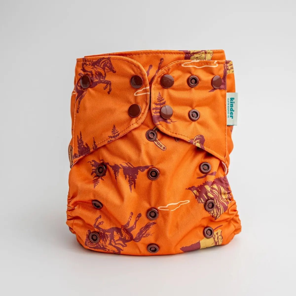 Kinder Cloth Diaper Co. Nature: Essentials Pocket Cloth Diaper with Athletic Wicking Jersey, Grows with your Baby -