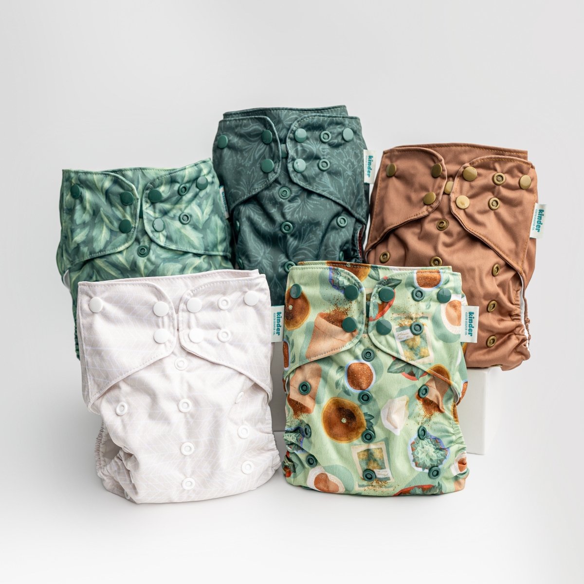 Kinder Cloth Diaper Co. Nature: Essentials Pocket Cloth Diaper with Athletic Wicking Jersey, Grows with your Baby -