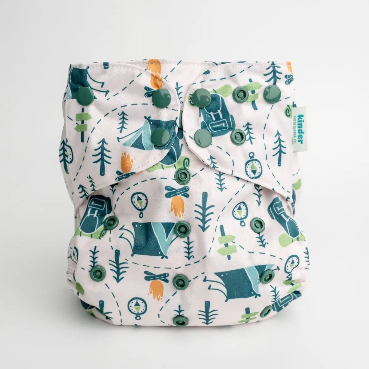 Kinder Cloth Diaper Co. Nature: Essentials Pocket Cloth Diaper with Athletic Wicking Jersey, Grows with your Baby -