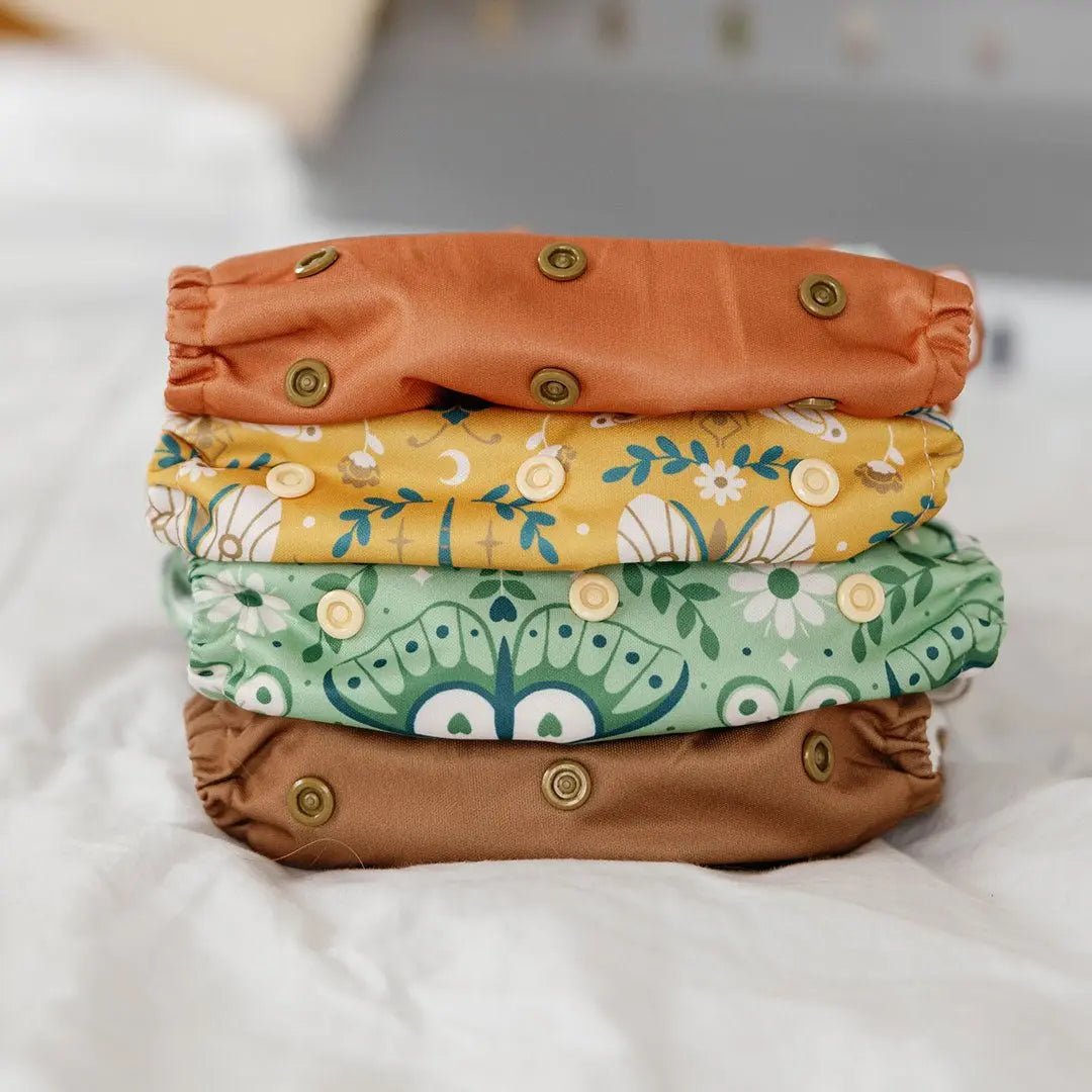 Kinder Cloth Diaper Co. Nature: Essentials Pocket Cloth Diaper with Athletic Wicking Jersey, Grows with your Baby -
