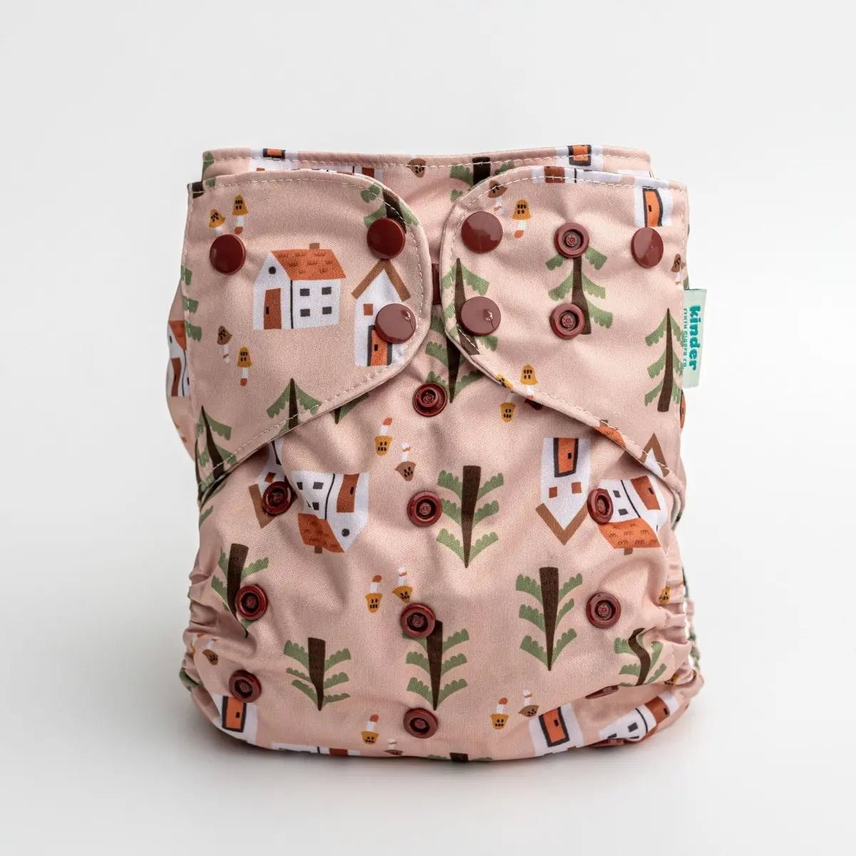Kinder Cloth Diaper Co. Nature: Essentials Pocket Cloth Diaper with Athletic Wicking Jersey, Grows with your Baby -