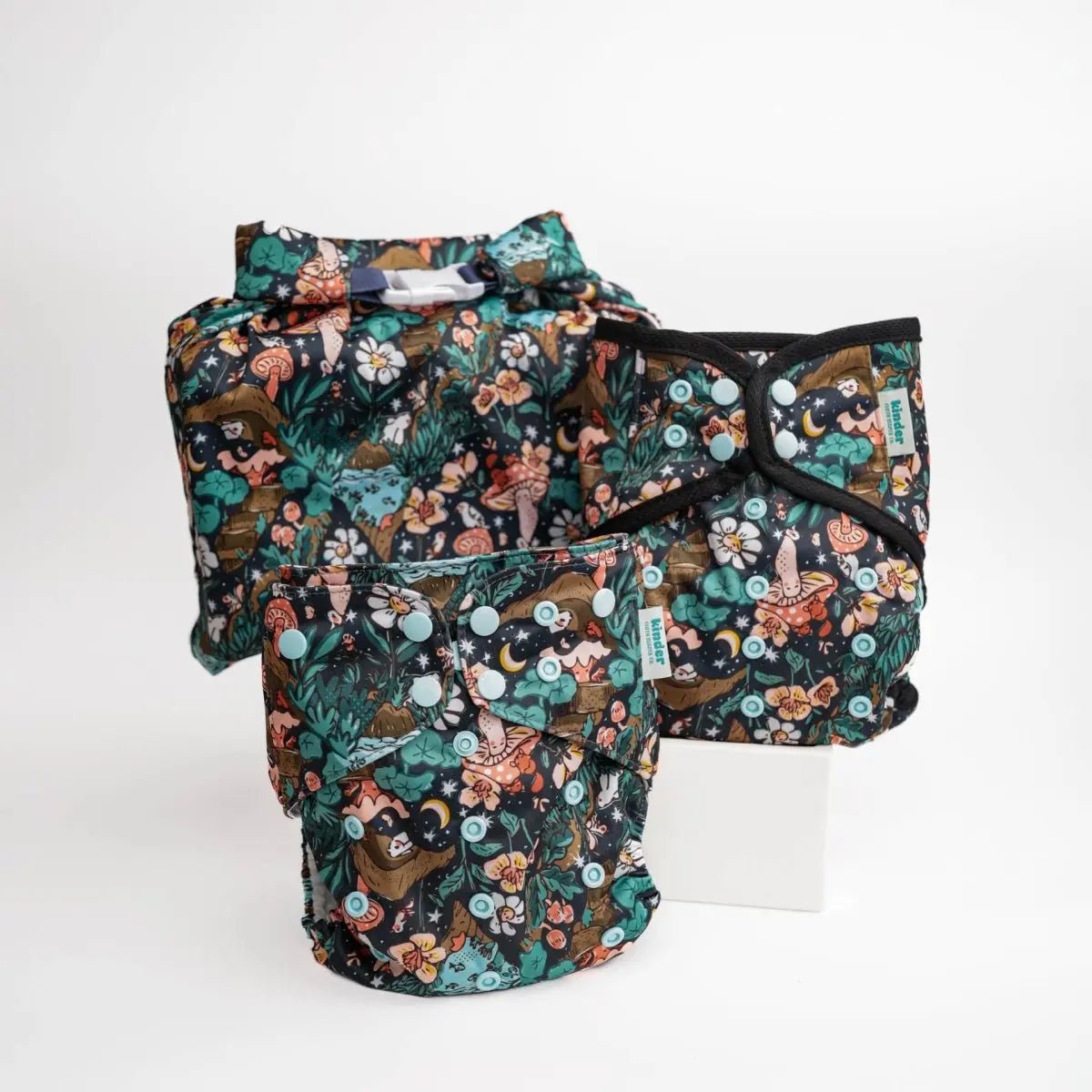 Kinder Cloth Diaper Co. Nature: Essentials Pocket Cloth Diaper with Athletic Wicking Jersey, Grows with your Baby -