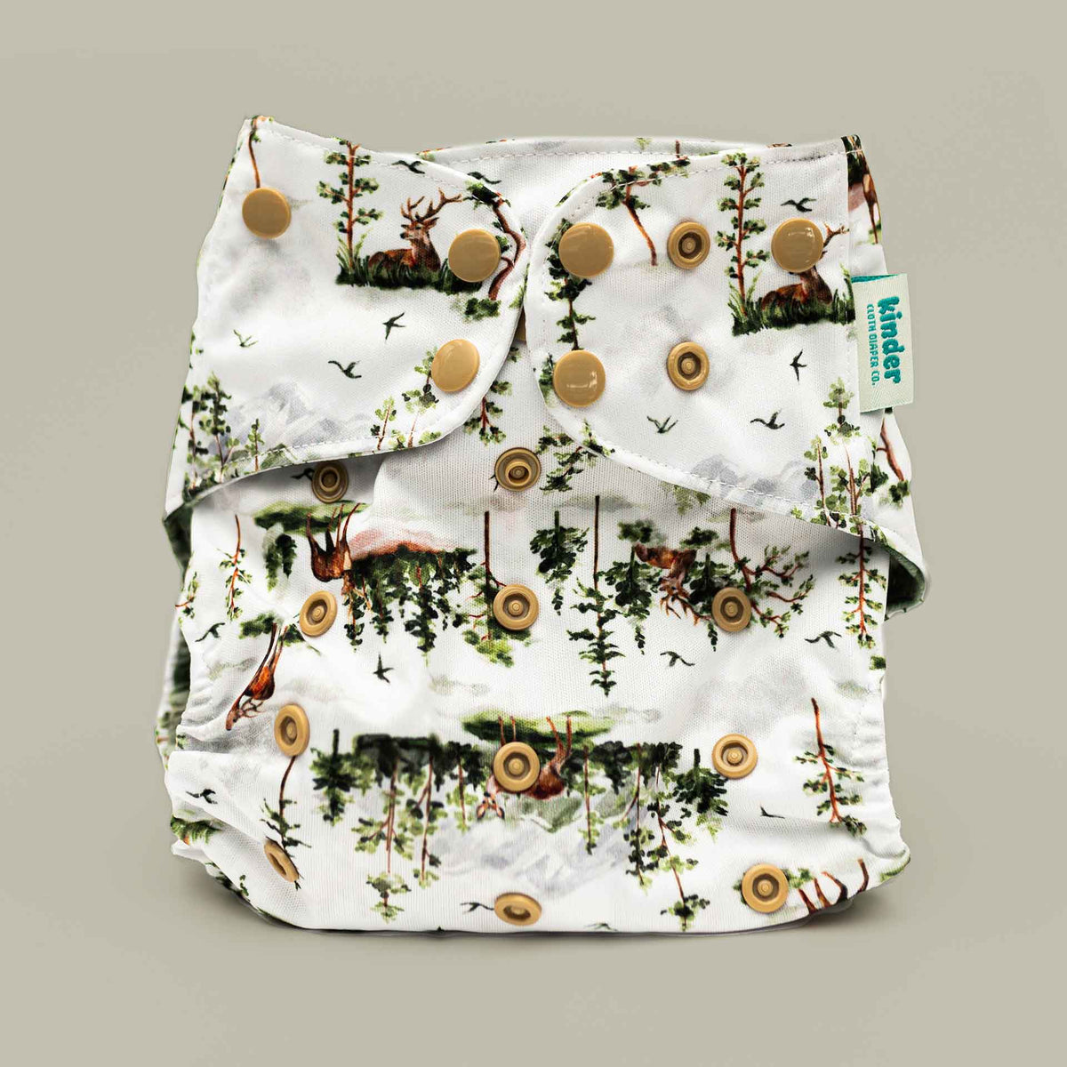 Kinder Cloth Diaper Co. Nature: Essentials Pocket Cloth Diaper with Athletic Wicking Jersey, Grows with your Baby -