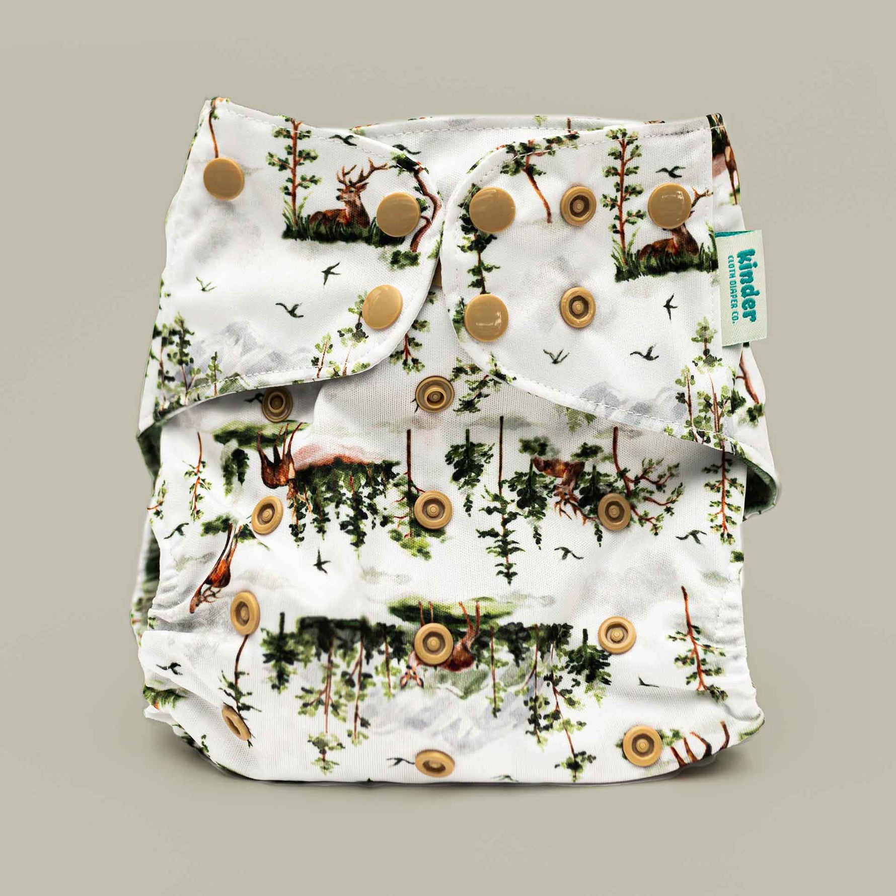 Kinder Cloth Diaper Co. Nature: Essentials Pocket Cloth Diaper with Athletic Wicking Jersey, Grows with your Baby -