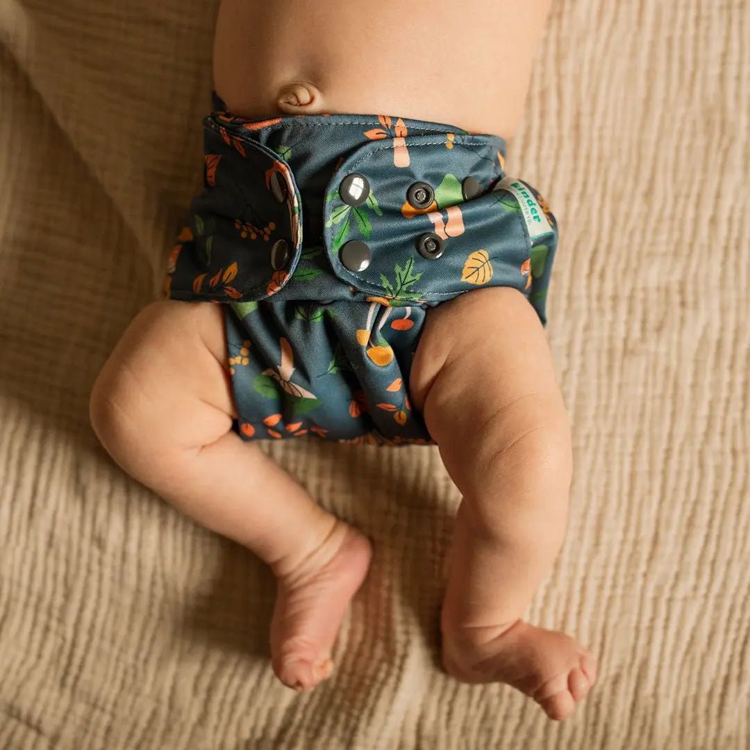 Kinder Cloth Diaper Co. Nature: Essentials Pocket Cloth Diaper with Athletic Wicking Jersey, Grows with your Baby -