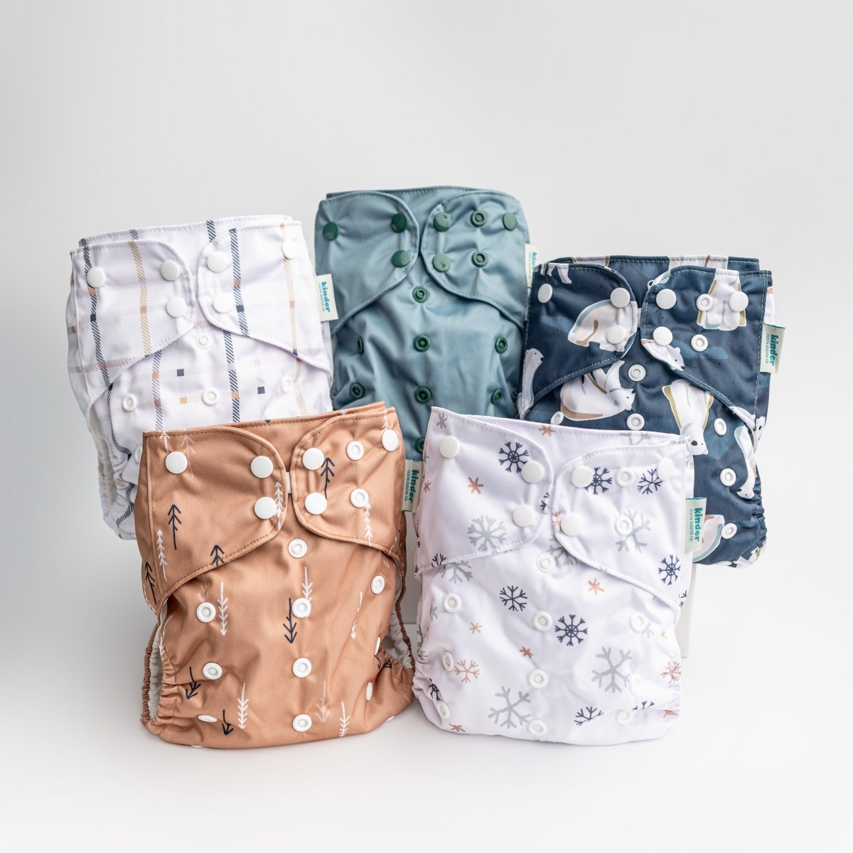Kinder Cloth Diaper Co. Nature: Essentials Pocket Cloth Diaper with Athletic Wicking Jersey, Grows with your Baby -