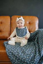 Mebie Baby Navy Berry Classic Muslin Bib - 
