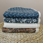 Mebie Baby Navy Berry + Cream Berry Lace Muslin QuiltEveretts Place