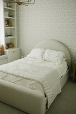 Mebie Baby Navy Berry + Cream Berry Lace Twin Muslin Quilt - 