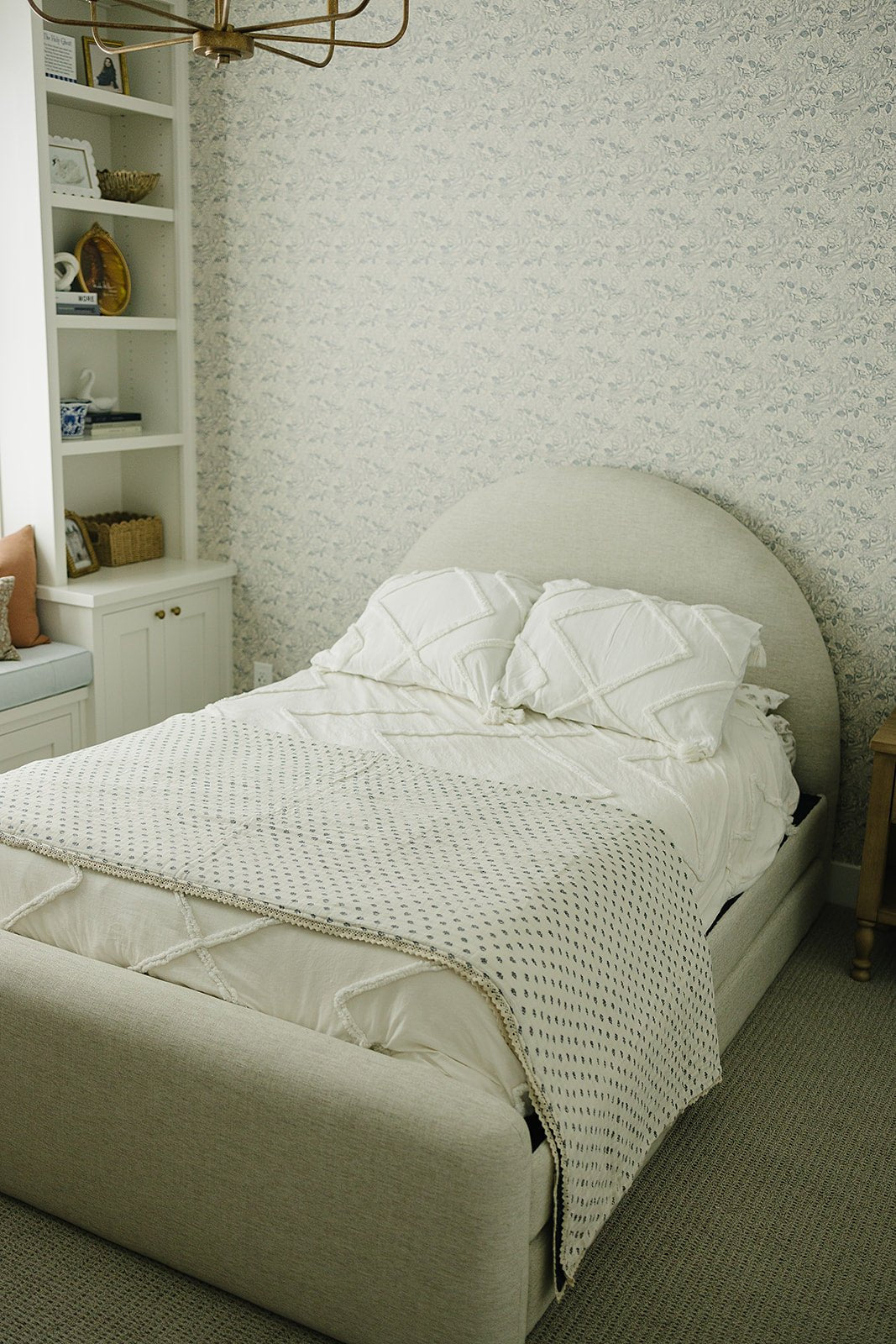 Mebie Baby Navy Berry + Cream Berry Lace Twin Muslin Quilt - 