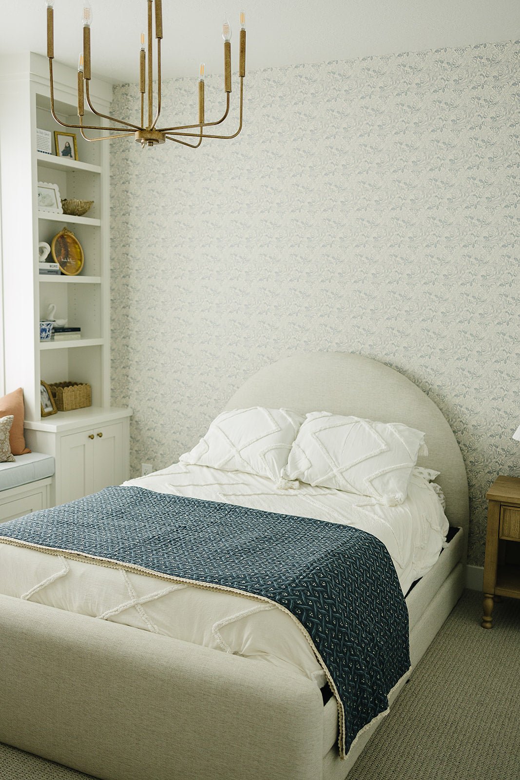 Mebie Baby Navy Berry + Cream Berry Lace Twin Muslin Quilt - 