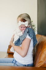 Mebie Baby Navy Berry Muslin Burp Cloth - 