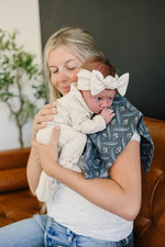 Mebie Baby Navy Berry Muslin Burp Cloth - 