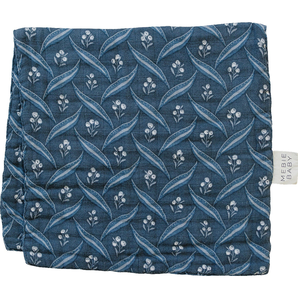 Navy Berry Muslin Burp Cloth - Blue, Linens, Creative arts, Motif, Silk | Everetts Place