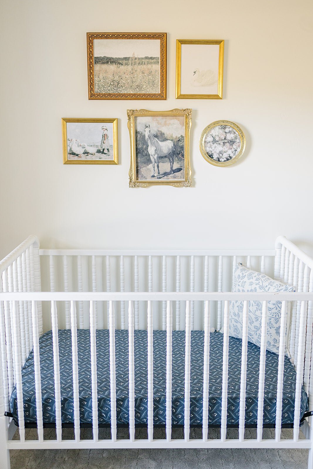 Mebie Baby Navy Berry Muslin Crib Sheet - 