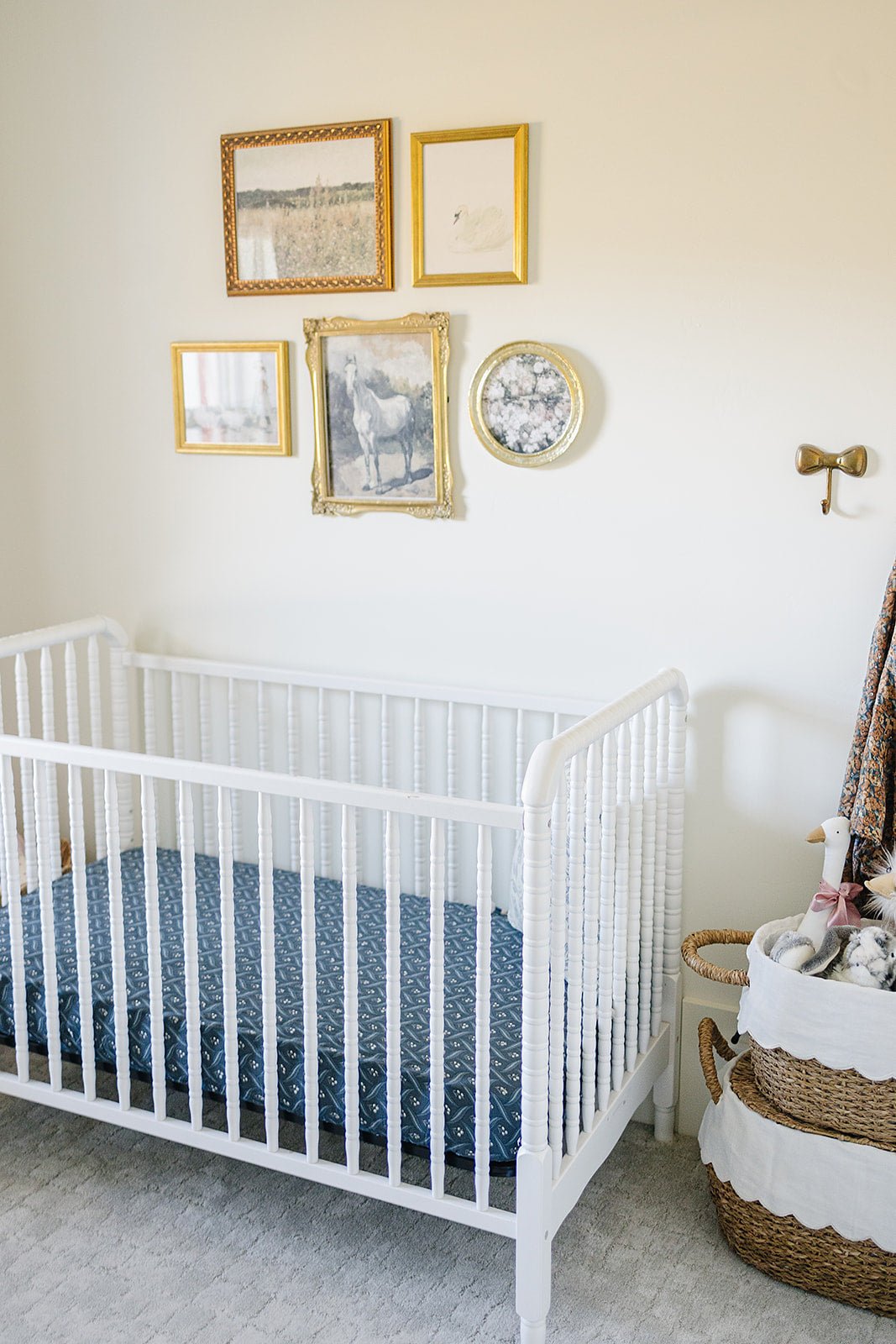 Mebie Baby Navy Berry Muslin Crib Sheet - 