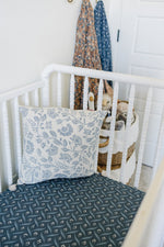 Mebie Baby Navy Berry Muslin Crib Sheet - 