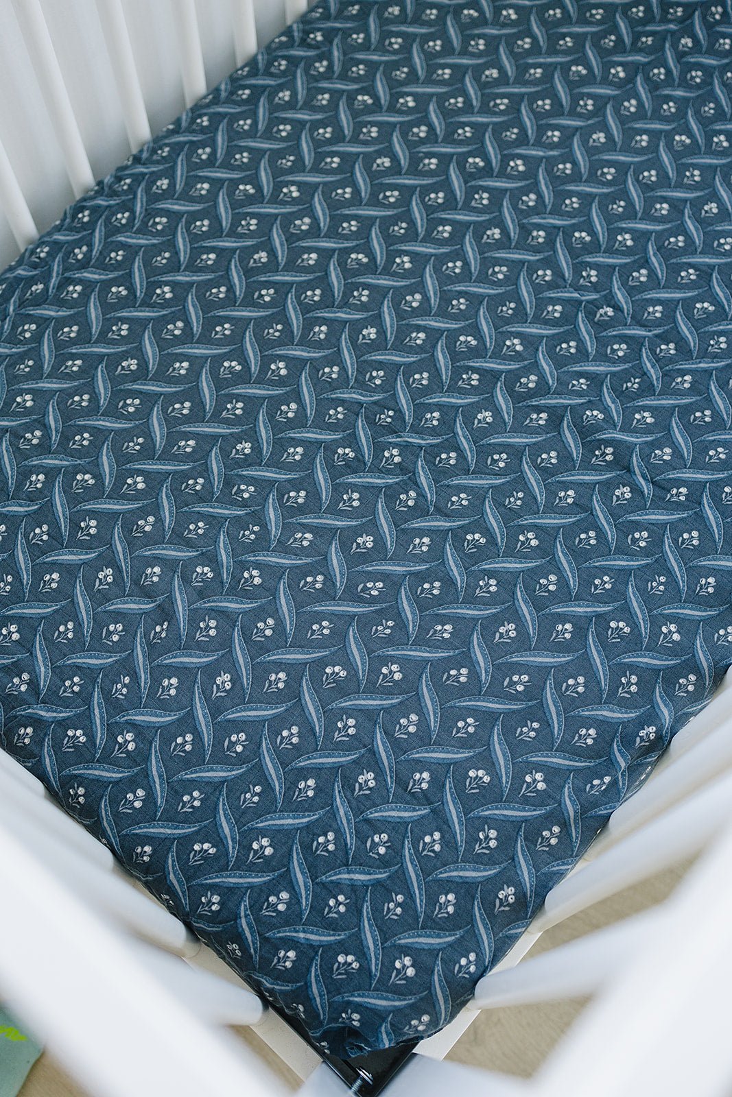Mebie Baby Navy Berry Muslin Crib Sheet - 