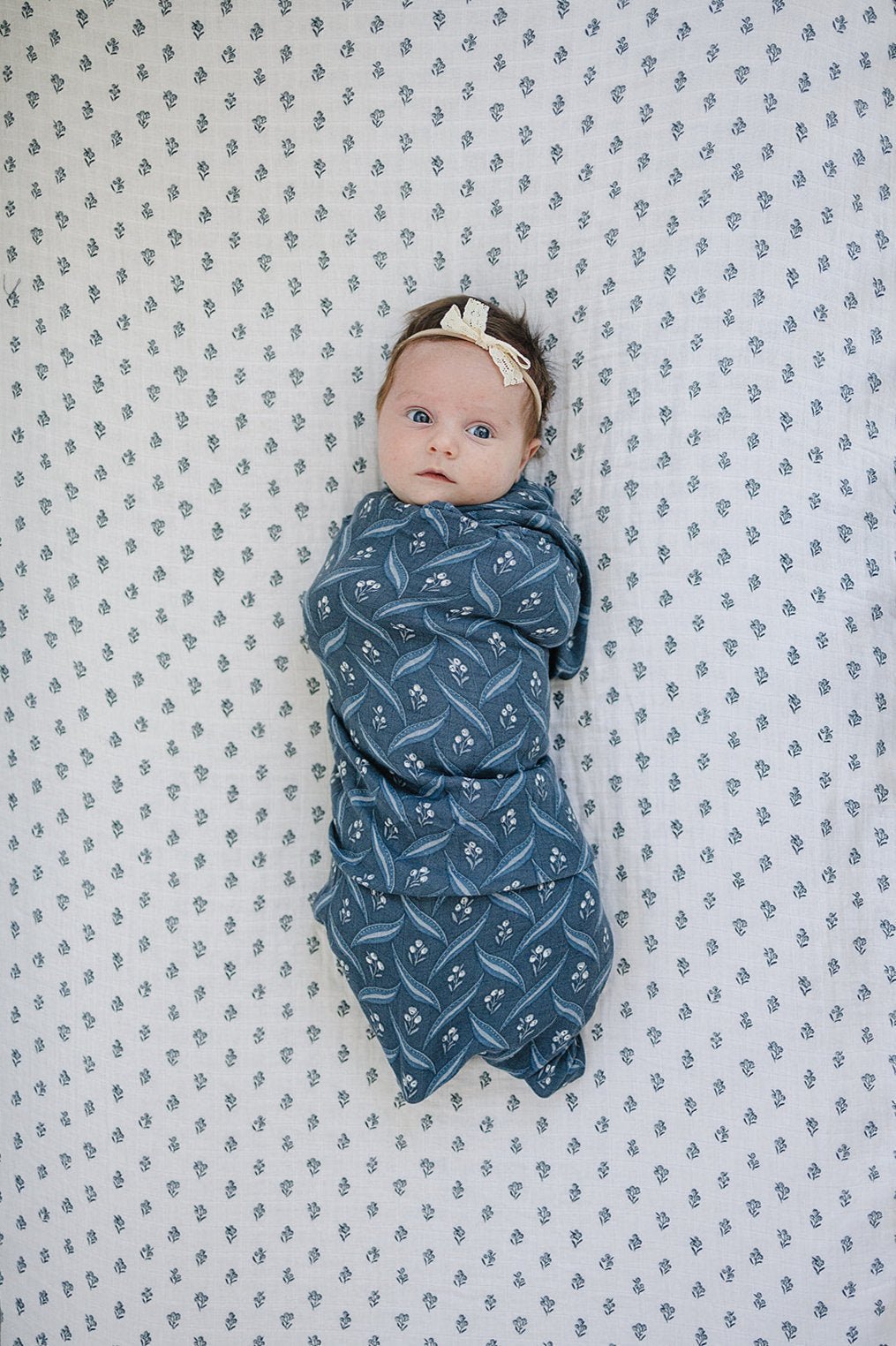 Mebie Baby Navy Berry Muslin Swaddle Blanket For Baby 100 Percent Cotton - 
