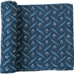 Mebie Baby Navy Berry Muslin Swaddle Blanket For Baby 100 Percent Cotton - 