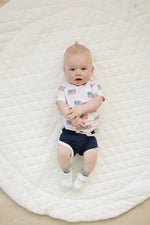 Little Joy Co. Navy Blue Bamboo Track Shorts For Comfort And Flexibility - Everetts Place Boutique - 
