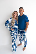 DREAM BIG LITTLE CO NAVY CHECKERS MEN'S DREAM JOGGER SETEveretts Place