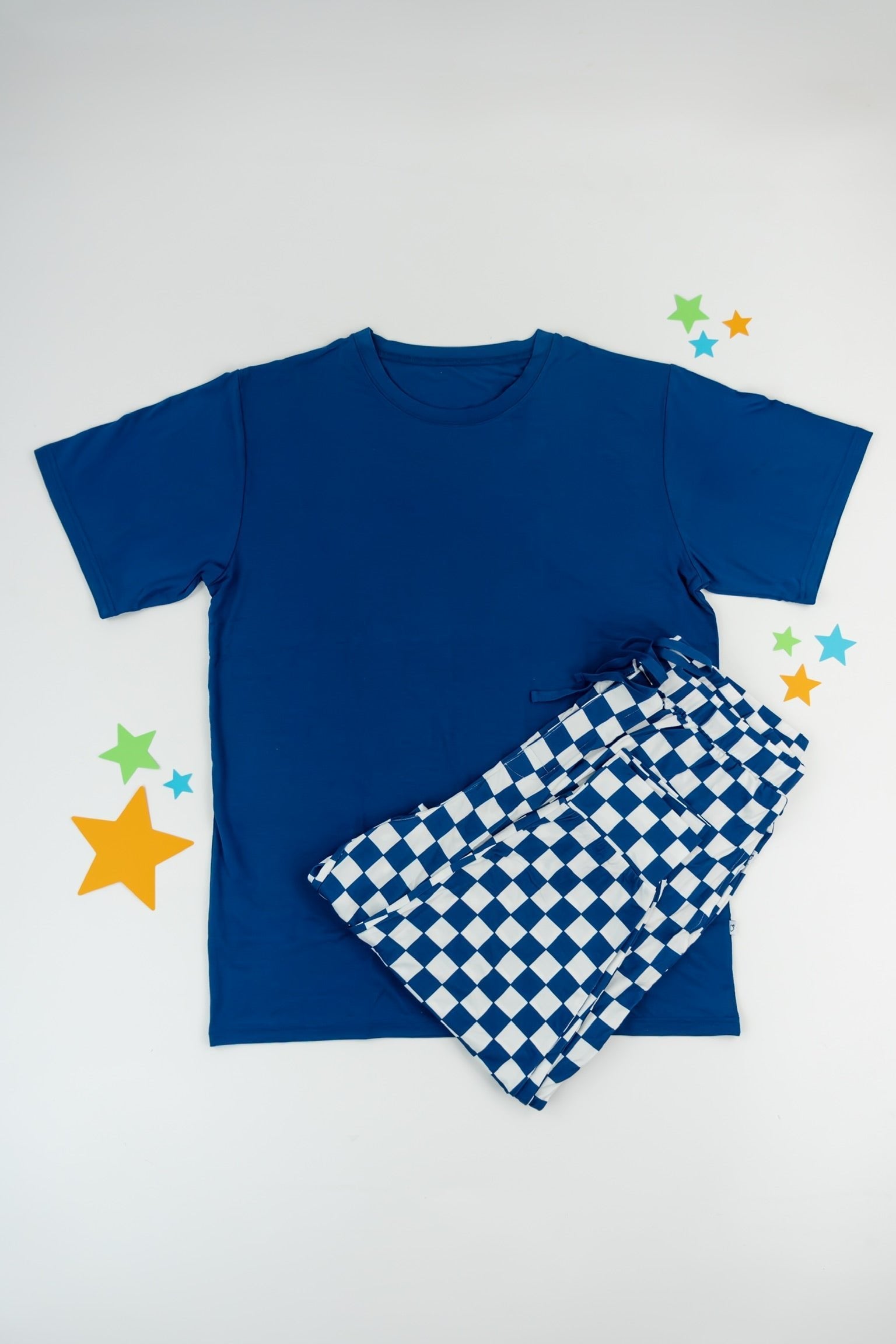 DREAM BIG LITTLE CO NAVY CHECKERS MEN'S DREAM JOGGER SETEveretts Place