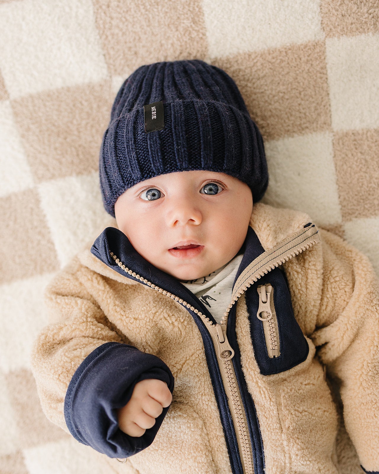 Mebie Baby Navy Chunky Knit Beanie - 