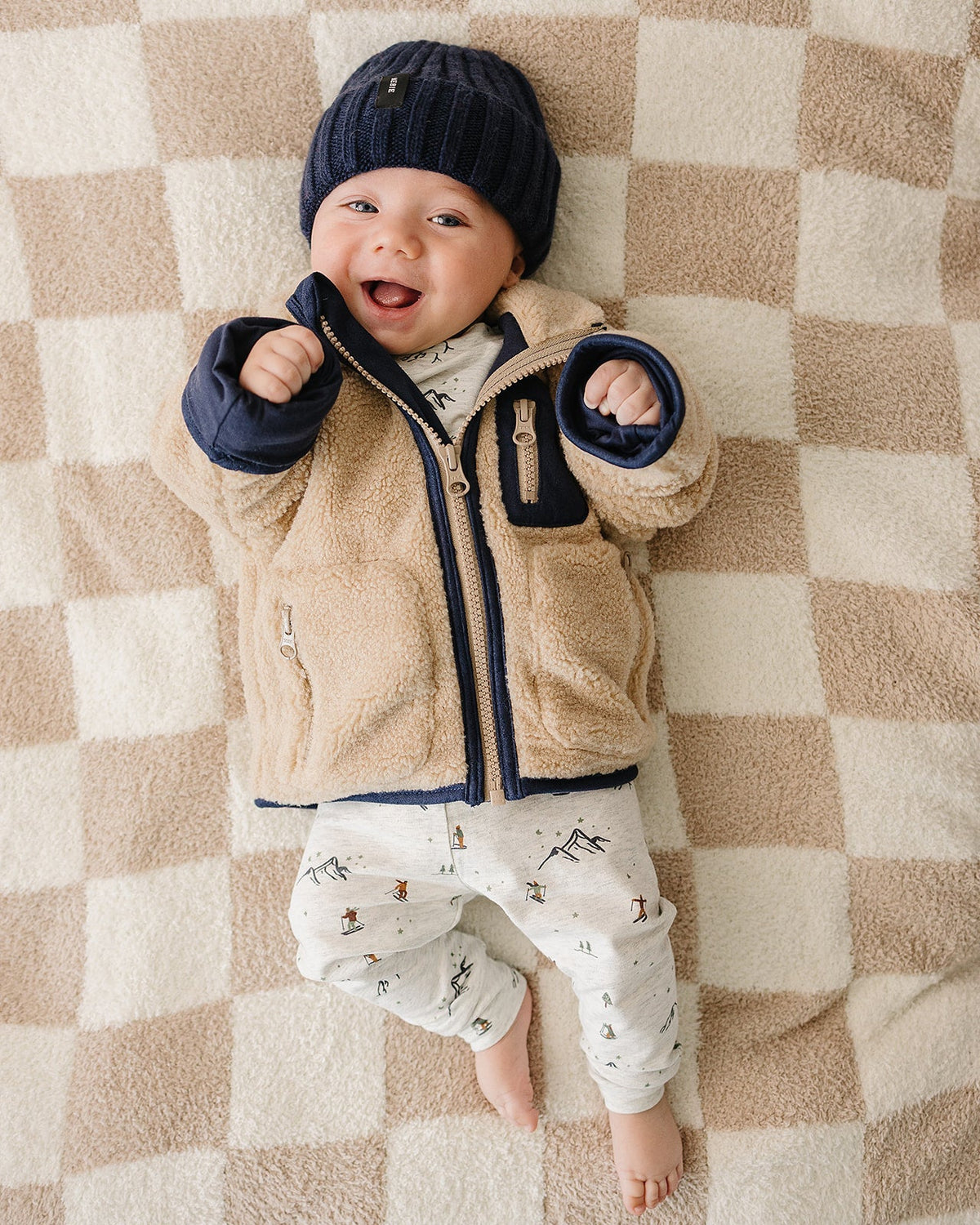 Mebie Baby Navy Chunky Knit Beanie - 