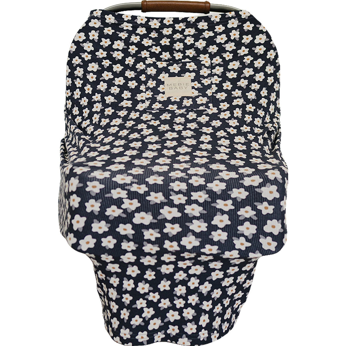 Mebie Baby Navy Daisy Ribbed Bamboo Multi - Use Cover - 