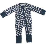 Navy Daisy Ribbed Bamboo Zipper - Baby & Toddler Clothing, Overall, Pattern, Pocket, Cardigan | Everetts Place
