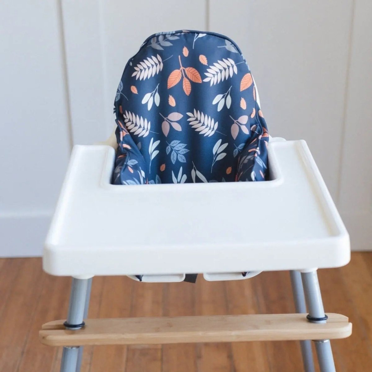 Little Joy Co. Navy Fall Leaves Cushion Cover For IKEA Antilop Highchair - Everetts Place Boutique - 