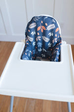 Little Joy Co. Navy Fall Leaves Cushion Cover For IKEA Antilop Highchair - Everetts Place Boutique - 