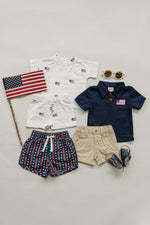 Mebie Baby Navy Flag PoloEveretts Place